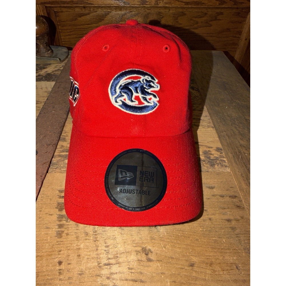 New Era Chicago Cubs UIC Flames Hat Dad Cap Red Strapback NWT
